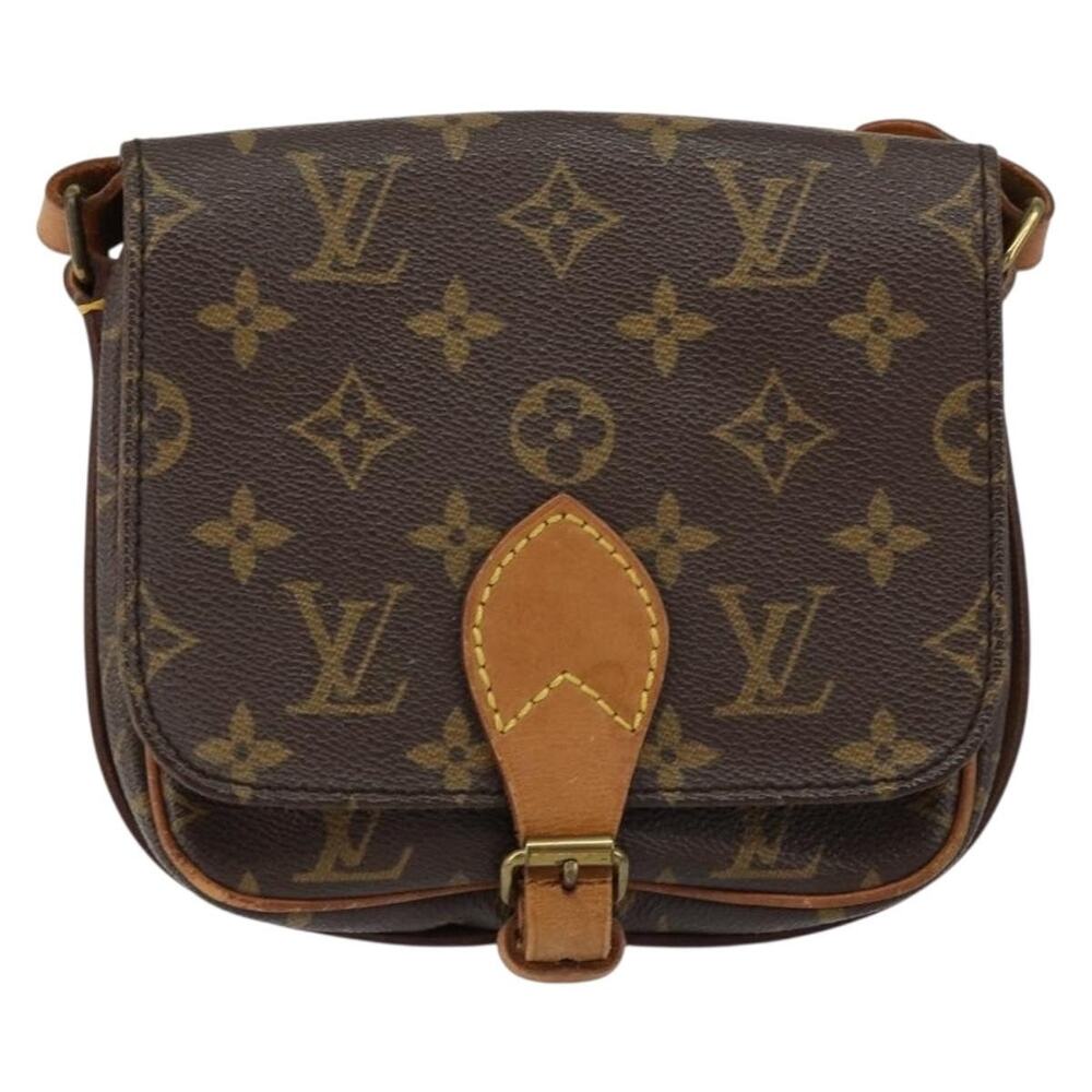 Louis Vuitton Monogram Cartouchiere PM Shoulder Bag Brown